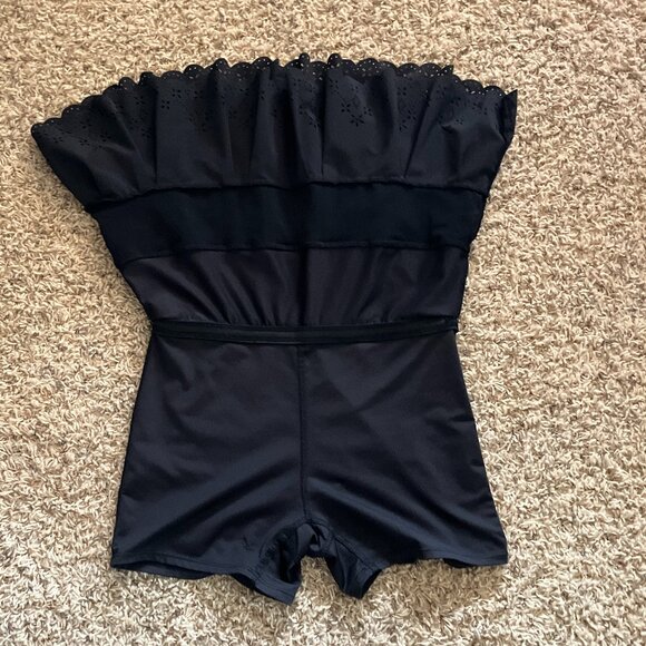 Like New Lucky In Love BLACK Laser Tennis Skirt Skort Shorts XS BLACK - Picture 9 of 13